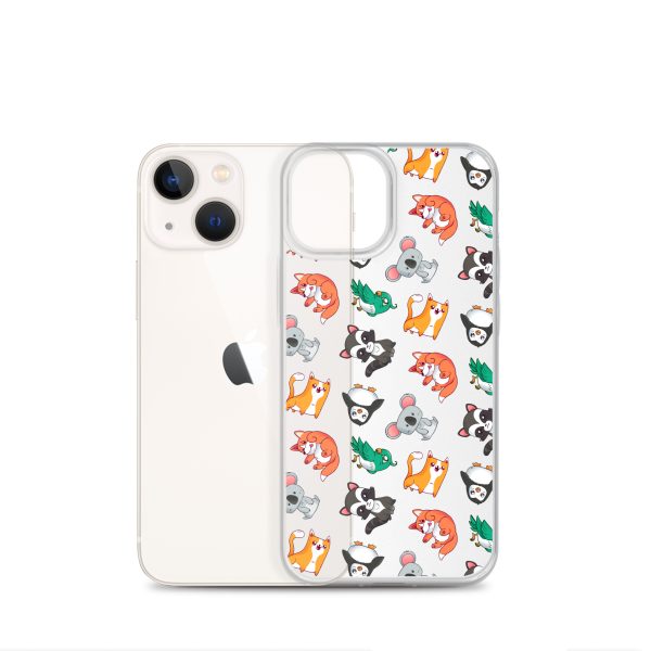 Cute Cartoon Animals iPhone Clear Case