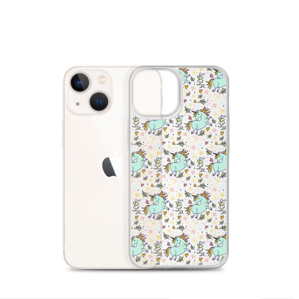 Hand-Drawn Unicorn iPhone Clear Case