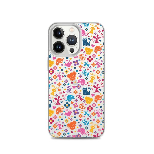 clear-case-for-iphone-iphone-13-pro-case-on-phone-6a1d6990047b7.jpg Colorful Animals and Heart iPhone Clear Case