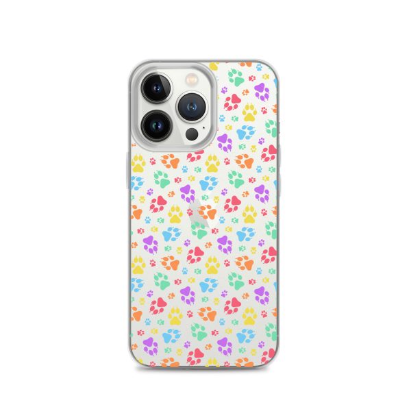 clear-case-for-iphone-iphone-13-pro-case-on-phone-6a1d6b394d4f8.jpg Puppy Paw Prints iPhone Clear Case