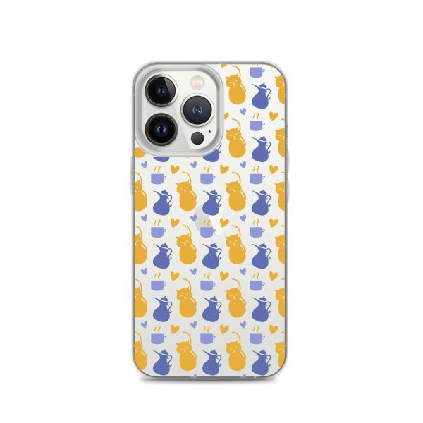 clear-case-for-iphone-iphone-13-pro-case-on-phone-6a1d6fec1655d.jpg Tea and Cat iPhone Clear Case