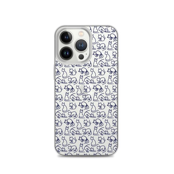 Simple Cat Outlines iPhone Clear Case