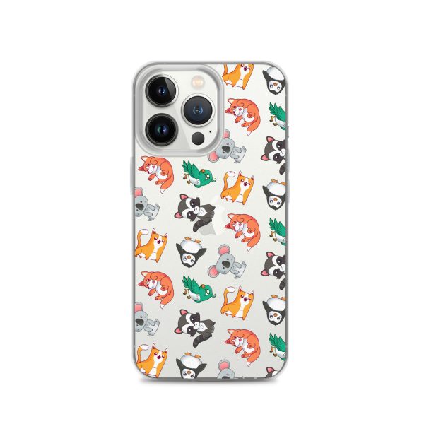 Cute Cartoon Animals iPhone Clear Case
