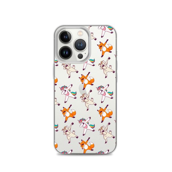 Dabbing Animals iPhone Clear Case