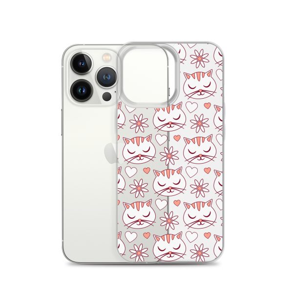 clear-case-for-iphone-iphone-13-pro-case-with-phone-6a1d6d62f25ba.jpg Cat Flowers and Hearts iPhone Clear Case