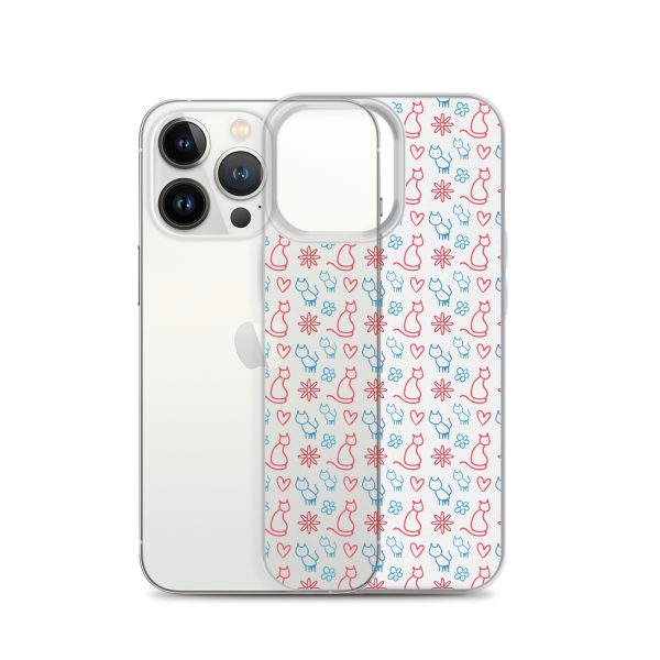 clear-case-for-iphone-iphone-13-pro-case-with-phone-6a1d6fc0b07a6-1.jpg Cats and Flowers Doodle iPhone Clear Case