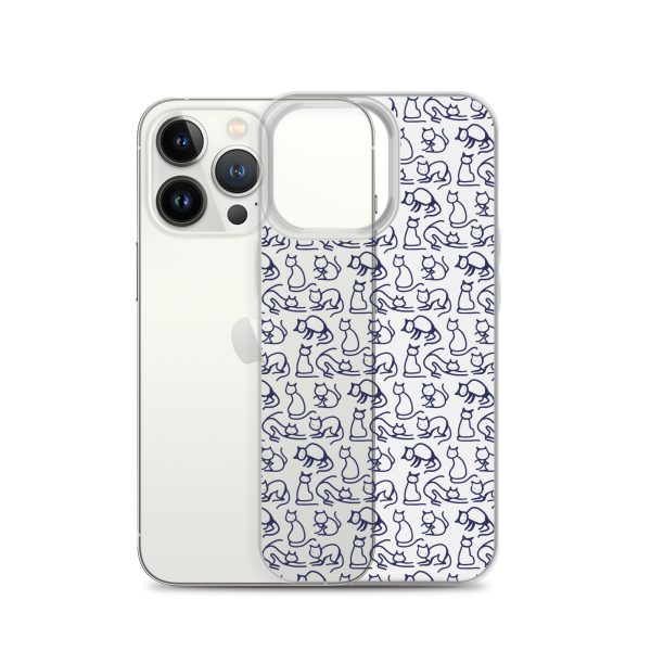 Simple Cat Outlines iPhone Clear Case