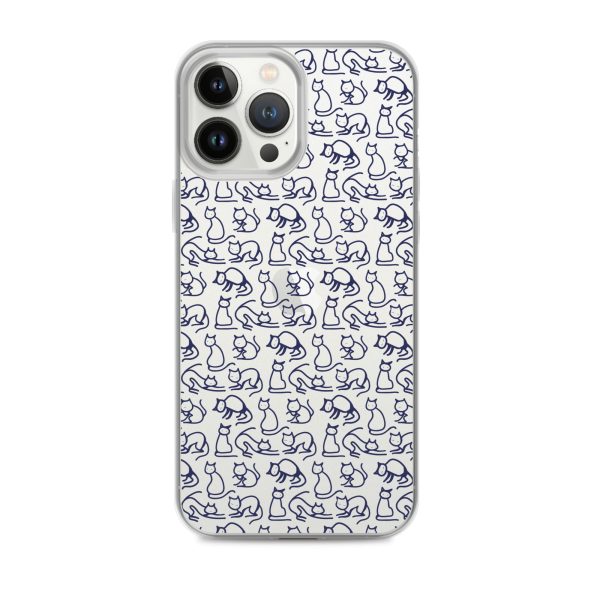 Simple Cat Outlines iPhone Clear Case