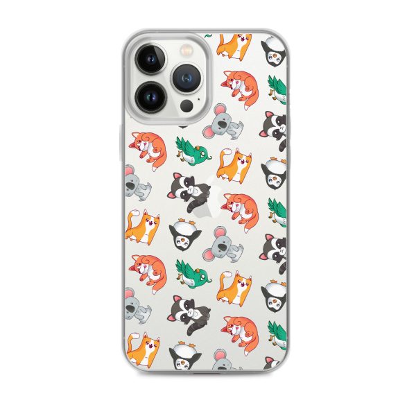 Cute Cartoon Animals iPhone Clear Case