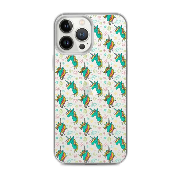 Colorful Unicorn Drawings iPhone Clear Case