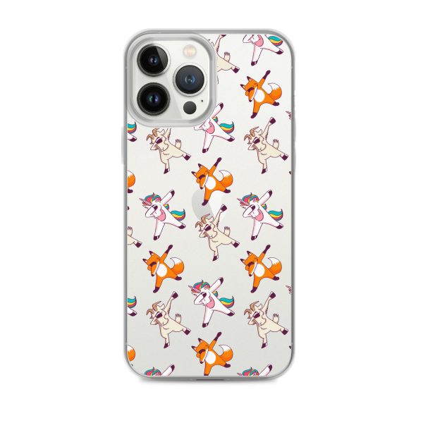 Dabbing Animals iPhone Clear Case