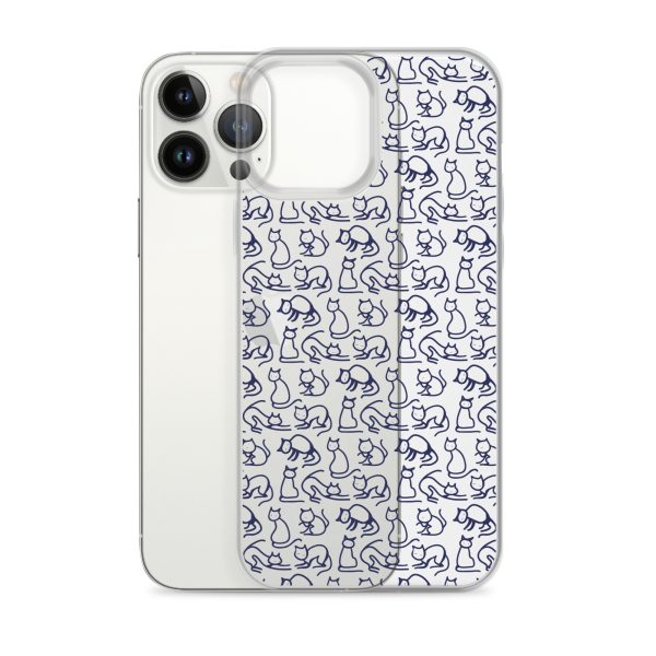 Simple Cat Outlines iPhone Clear Case
