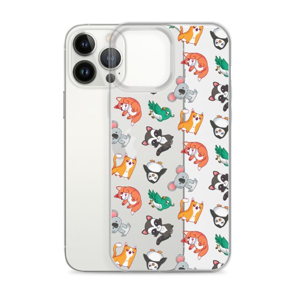 Cute Cartoon Animals iPhone Clear Case