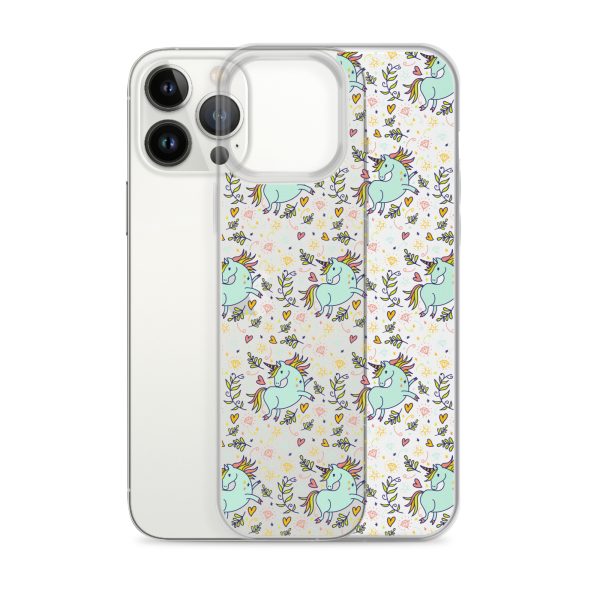 Hand-Drawn Unicorn iPhone Clear Case