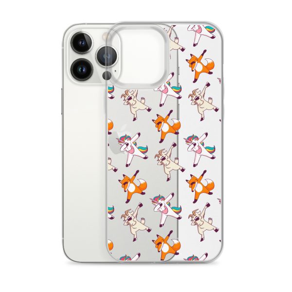 Dabbing Animals iPhone Clear Case