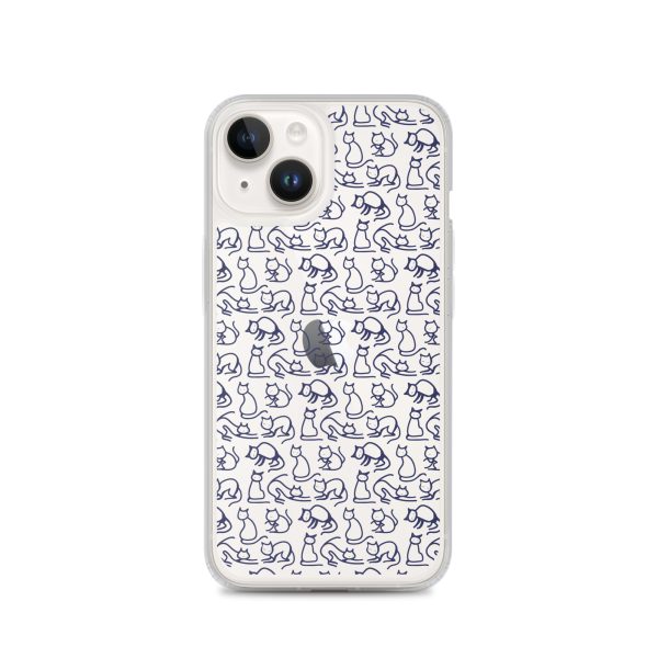 Simple Cat Outlines iPhone Clear Case