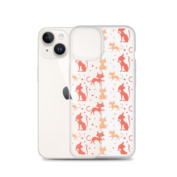 clear-case-for-iphone-iphone-14-case-with-phone-6a1d6f43084b6.jpg Cat Silhouettes Seamless iPhone Clear Case