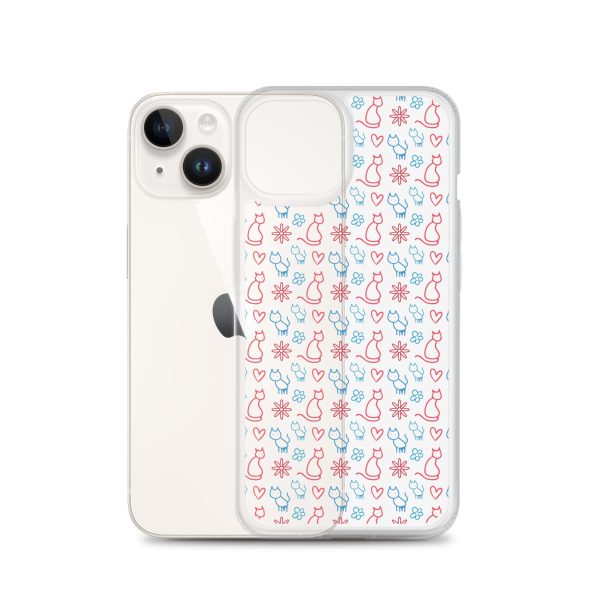 clear-case-for-iphone-iphone-14-case-with-phone-6a1d6fc0b0bae-1.jpg Cats and Flowers Doodle iPhone Clear Case