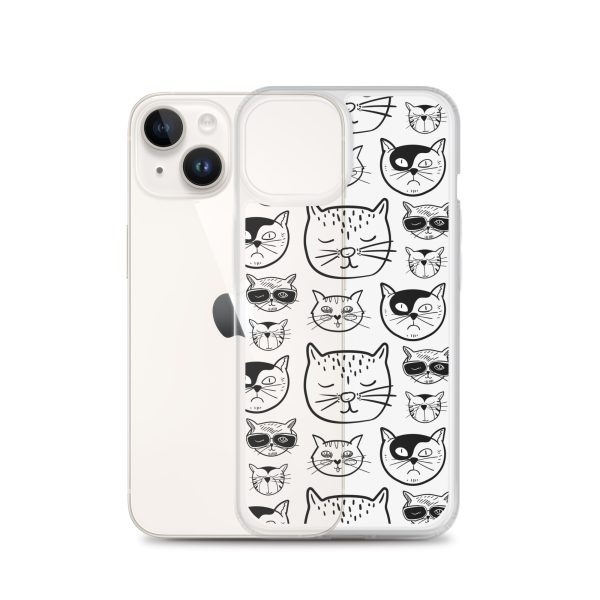 Cartoonish Cat iPhone Clear Case
