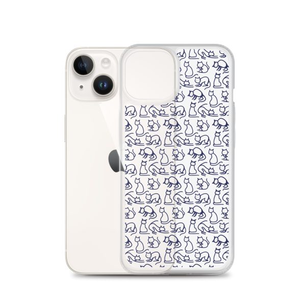 Simple Cat Outlines iPhone Clear Case