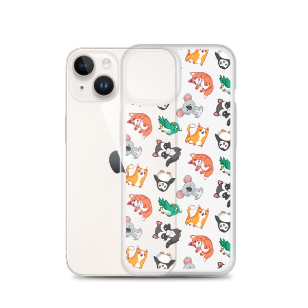 Cute Cartoon Animals iPhone Clear Case