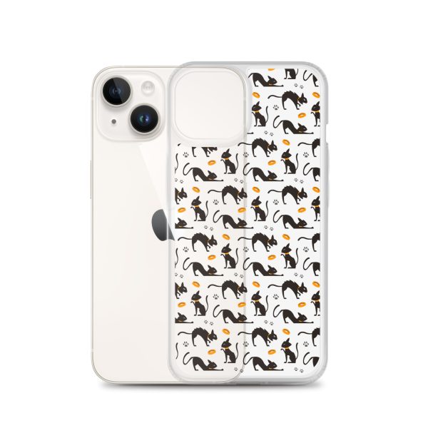 Halloween Seamless Cat iPhone Clear Case