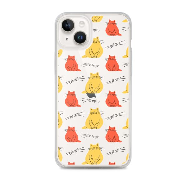 clear-case-for-iphone-iphone-14-plus-case-on-phone-6a1d70b94a2a4.jpg Abstract Colorful Cats iPhone Clear Case