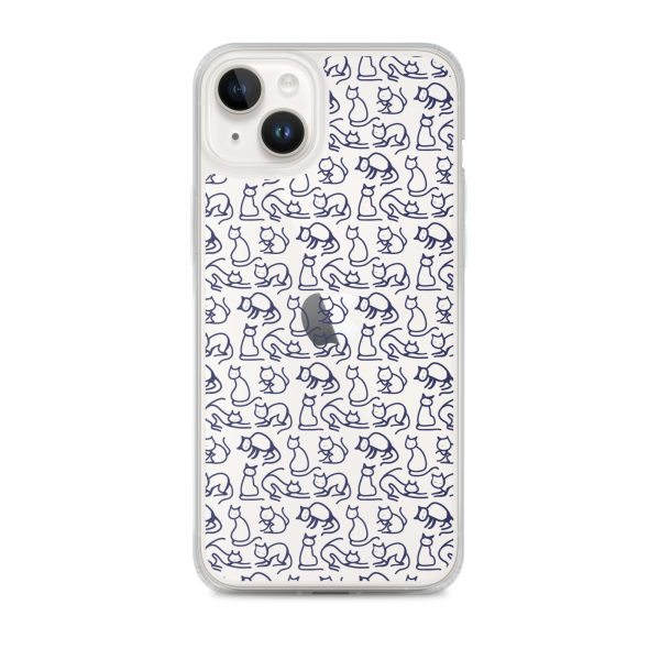 Simple Cat Outlines iPhone Clear Case