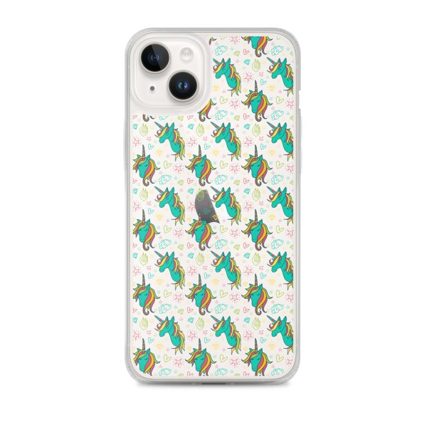 Colorful Unicorn Drawings iPhone Clear Case