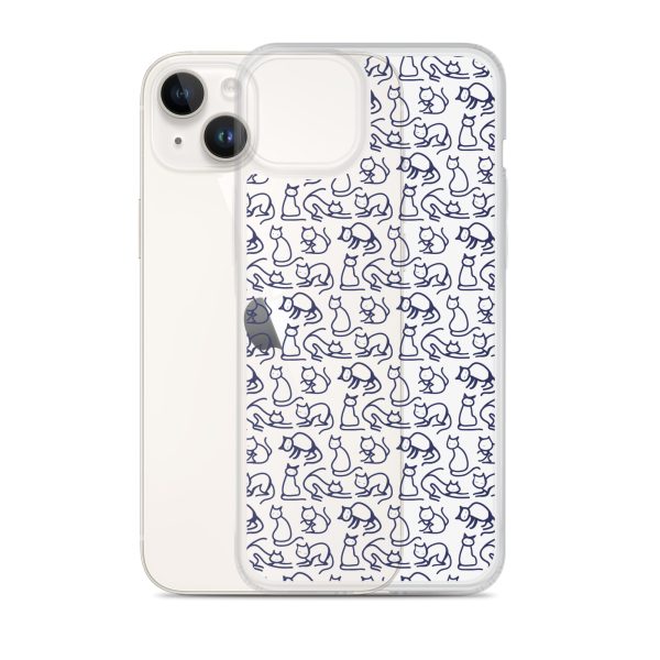 Simple Cat Outlines iPhone Clear Case