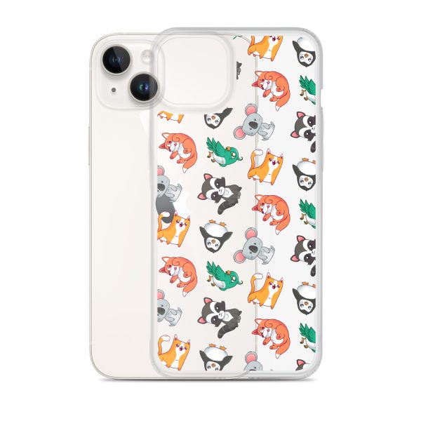 Cute Cartoon Animals iPhone Clear Case
