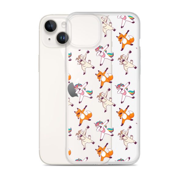 Dabbing Animals iPhone Clear Case