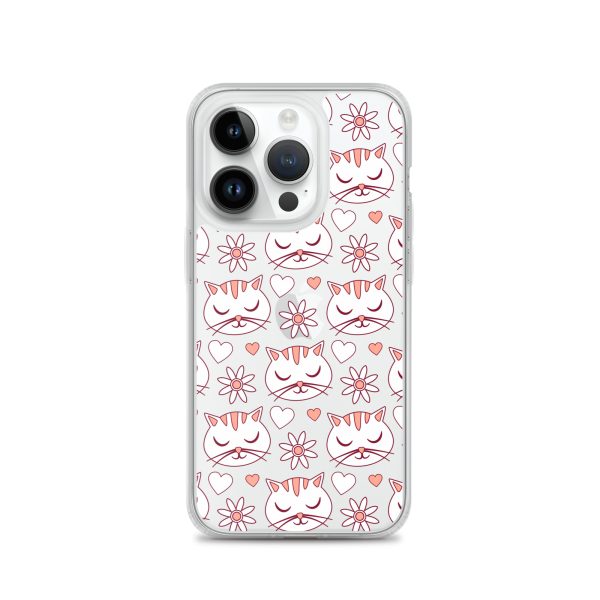 clear-case-for-iphone-iphone-14-pro-case-on-phone-6a1d6d62f28aa.jpg Cat Flowers and Hearts iPhone Clear Case