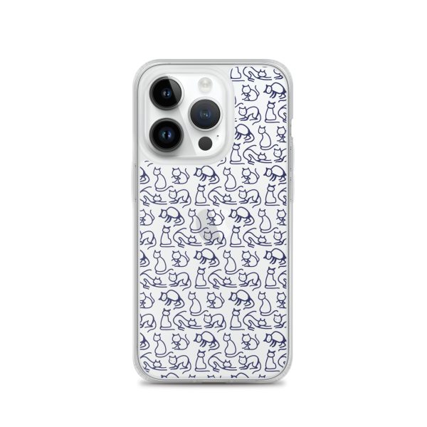 Simple Cat Outlines iPhone Clear Case