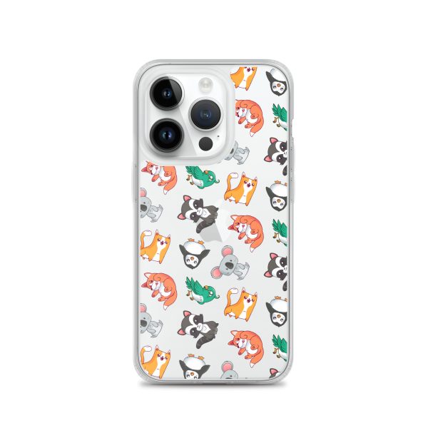 Cute Cartoon Animals iPhone Clear Case
