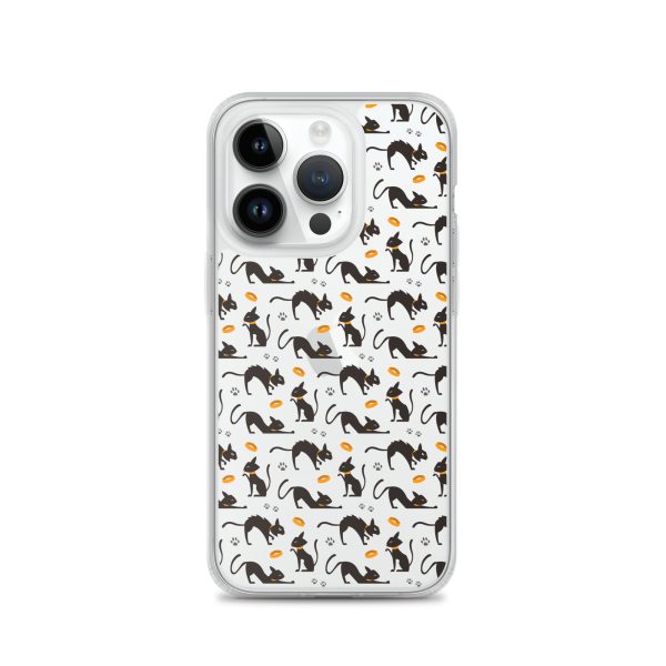 Halloween Seamless Cat iPhone Clear Case