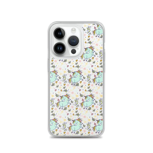 Hand-Drawn Unicorn iPhone Clear Case