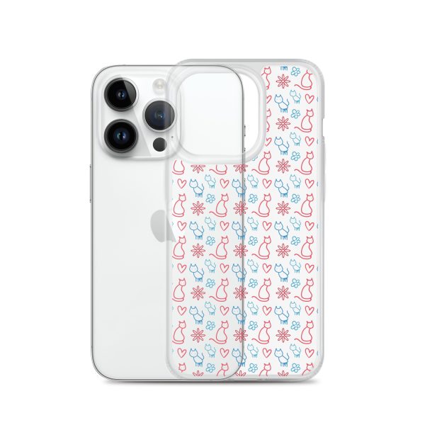 clear-case-for-iphone-iphone-14-pro-case-with-phone-6a1d6fc0b0ad4-1.jpg Cats and Flowers Doodle iPhone Clear Case