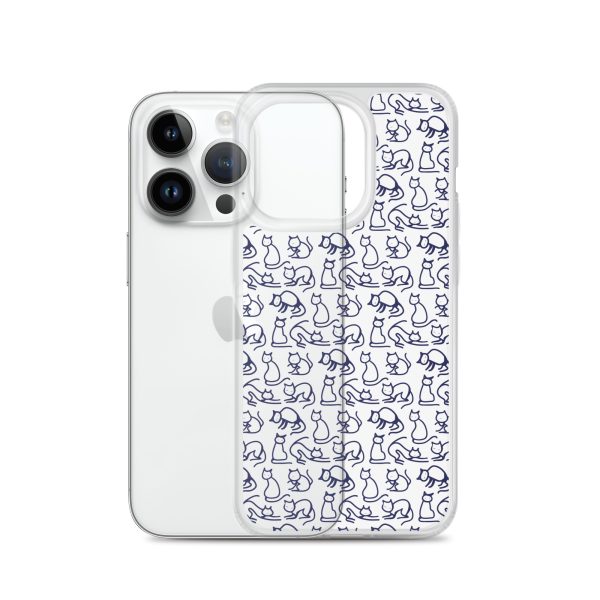 Simple Cat Outlines iPhone Clear Case