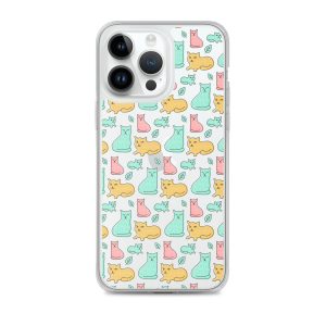 clear-case-for-iphone-iphone-14-pro-max-case-on-phone-6a1d6df611e67.jpg Cat Cute Colorful iPhone Clear Case