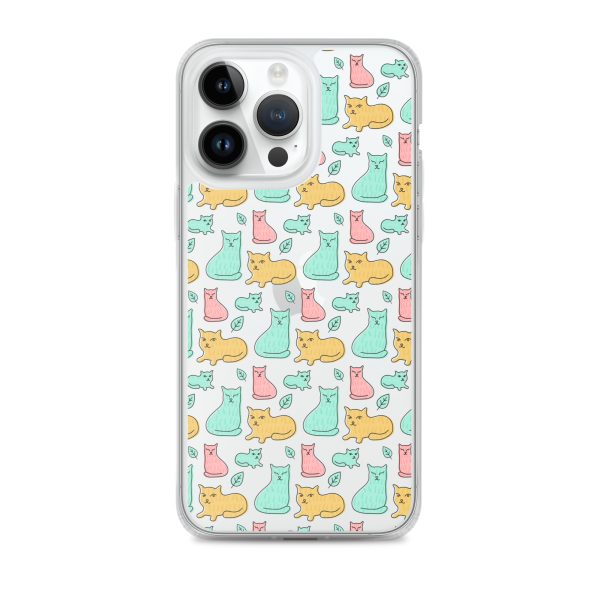 clear-case-for-iphone-iphone-14-pro-max-case-on-phone-6a1d6df611e67.jpg Cat Cute Colorful iPhone Clear Case