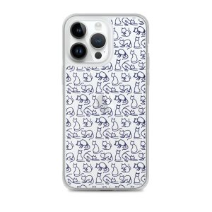 Simple Cat Outlines iPhone Clear Case