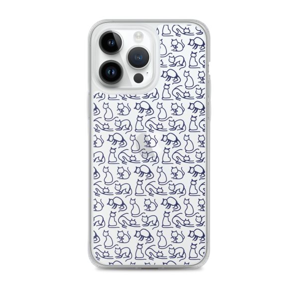 Simple Cat Outlines iPhone Clear Case