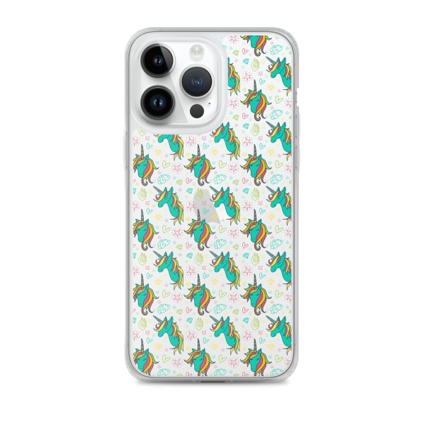 Colorful Unicorn Drawings iPhone Clear Case