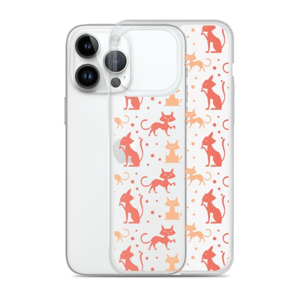 clear-case-for-iphone-iphone-14-pro-max-case-with-phone-6a1d6f43082b9.jpg Cat Silhouettes Seamless iPhone Clear Case