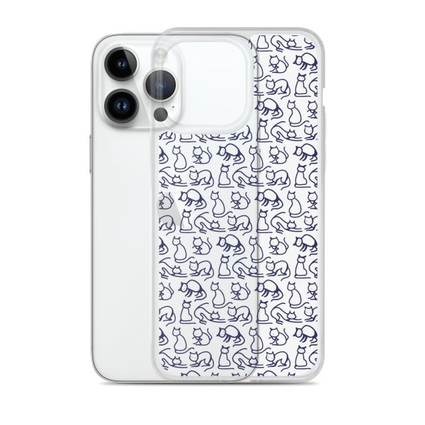 Simple Cat Outlines iPhone Clear Case