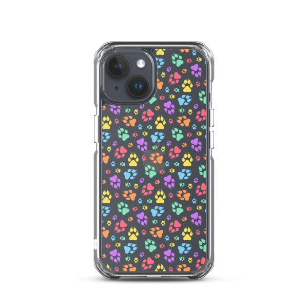clear-case-for-iphone-iphone-15-case-on-phone-6a1d6b394e1d1.jpg Puppy Paw Prints iPhone Clear Case