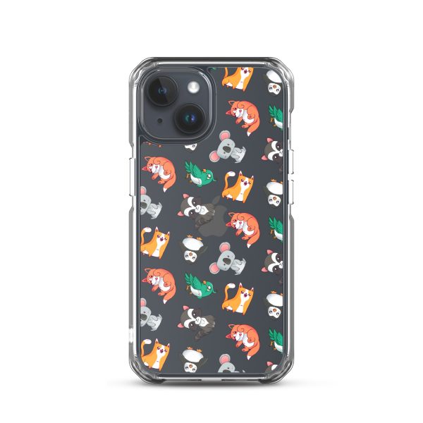 Cute Cartoon Animals iPhone Clear Case