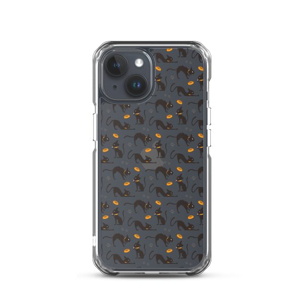 Halloween Seamless Cat iPhone Clear Case