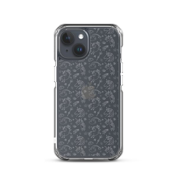 Unicorn Outline Drawing iPhone Clear Case